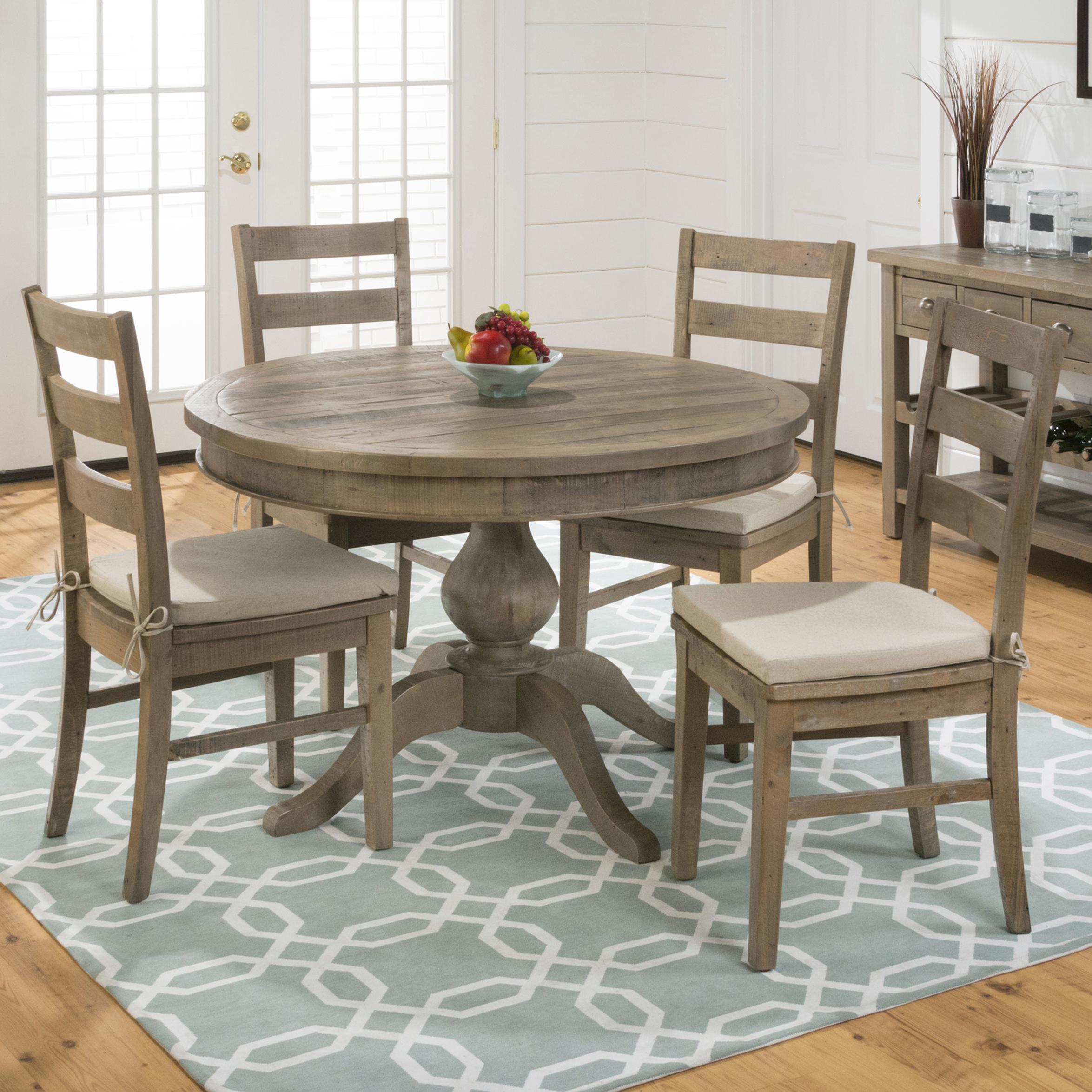 Belfort Essentials Slater Mill Pine Round Table and Ladderback Chair